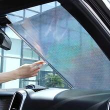 Automobile Roller Shutter Sunshade, Front Side Retractable Heat-Resistant Curtain - Convenient Installation, High-Quality Materials, Creating A Perfect Interior Space, Bidding Farewell To High Temperature Distress! - 49,21*15,75 inch - Xem 4
