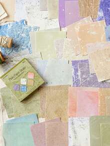 MOCARD 50 件/包复古纹理剪贴簿贴纸，创意美学贴花，DIY 装饰拼贴工艺用品，节日礼物，个性化剪贴簿学校文具，学校用品，返校 - 查看 8