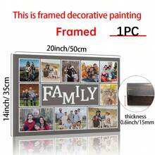 1 Customized Photo Collage Poster Decoration Calligraphy And Painting, Personalized Wall Painting, Upload Your Family Photos/Couples/Music/Parents/Young People Photos, Etc., Modern And Simple Home Decoration, Home Wall Decoration