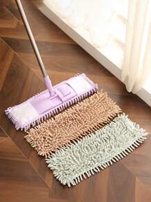 New Chenille Mop Head, Flat Mop Replacement Head, Static Electricity Dry & Wet Dual-Use Mop Replacement Cloth, Suitable For Home Wood Floor And Tile Dry & Wet Mopping