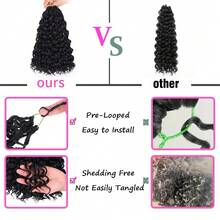 Gogo Curl Crochet Hair 8 Packs Ocean Wave Crochet Hair Pre Looped Deep Twist Goddess Box Braids Curly Water Wave Synthetic Braiding Hair For - Multicolor - View 8
