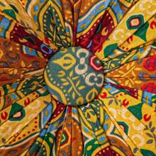 1pc Bohemian Style Round Floor Mat/Cushion - Vibrant Mandala & Floral Design, Thick Polyester Fabric, Suitable For Living Room Or Bedroom, Home Decor