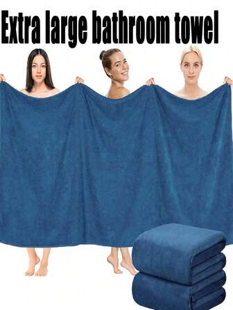 1 Stück modern minimalistisches einfarbiges Korallenfleece Badetuch, super weich & extra groß (200 x 105 cm), schnelltrocknend, fusselarm, Saunatuch, hochabsorbierend, leicht & kompakt, Gästetuch, hochwertige Badezimmer Accessoire, perfektes Geschenk für den Partner