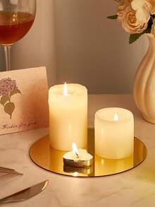 5/10 pièces Miroirs ronds en acrylique, miroirs décoratifs mini dorés de 20 cm/30 cm, assiettes de miroirs ronds convenant pour mur de la maison, table à manger, mariage, fête, Noël, épaisseur de 2 mm - Multicolore - Voir 8