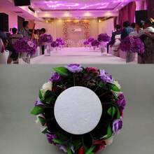 2 件白色固体聚苯乙烯泡沫半球，泡沫块适用于插花、装饰背景、DIY 工艺品、绘画、动物星球、毕业/返校装饰、万圣节、圣诞节派对用品