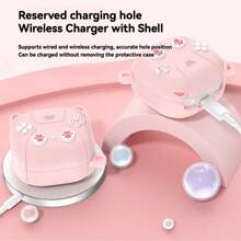 Silicone Case Compatible With Samsung Galaxy Buds/Buds2/Buds Pro/Buds2 Pro/Buds FE, Cute Cat Design, All-Around Scratch-Resistant, Durable Protection