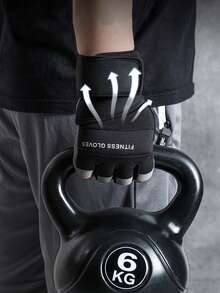 2pcs Weight Lifting Gym Workout Gloves With Wrist Wrap Support For Men & Women, Full Palm Protection, For Weightlifting, Training, Fitness, Hanging, Pull Ups