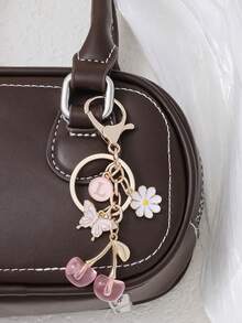情人节女士时尚配饰创意设计亚克力樱桃吊坠花蝴蝶字母钥匙扣包鞋吊坠礼物送给朋友背包装饰包钥匙扣 - 彩色 - 查看 9