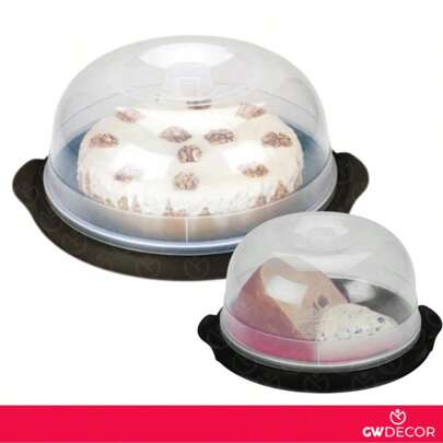 Kit Boleira + Queijeira Porta Bolo Pudim Com Tampa Em Plastico