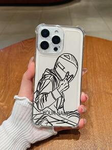 1pc Personalized Sketched Design Custom Phone Case, Suitable For Models: S22, S23, S24, S25 Ultra, A13, A14, A15, A16, A53, A54, A55, A56, A05, A04, 16 Pro Max, 16 Pro, 15 Pro Max, 14 Pro Max, 13 Pro Max, Infinix, Smart5, Smart7, Redmi, OPPO A95, A18, A58, A74. You Can Send Personal Life Photos, Couples, Family, Friends, Etc. Suitable For Daily Use And Gifts. - Clear - View 6