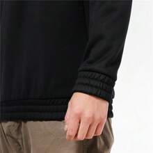 Adidas Sudadera casual para hombre, forrada térmicamente, cálida y cómoda, cuello redondo de manga larga GQ2833