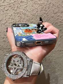 1 件定制照片和文字蝴蝶保护软手机壳，兼容三星 S25/S25 Ultra/S25 Plus，兼容 11/12/13/14/15/16 Pro/16 Plus/16 Pro Max/16E 等型号，送给朋友、返校的好礼物 - 黑色 - 查看 4