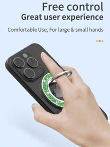 超薄旋转支架，具有强力双面吸力、粘性背衬和橙色握环，方便操作，时尚手机壳 | 金属环配件兼容 、Android 手机，生日、家人、朋友手机环支架、手机握把、手机配件的礼物