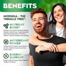Cápsulas de Moringa en Polvo Rosabella – 60 Cápsulas | Suplemento Natural Vegano