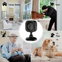 Fashionable Mini-Sized Camera, 1080P High-Definition Pixels, 2.4G Wireless WiFi Smart Home Security Camera, Indoor Card Camera, Full-Color Night Vision Function, Motion Alarm And Remote Viewing Function, USB Data Cable Power Supply, Motion Alarm System, Indoor/Outdoor Monitoring System, Pet Caregiver.