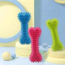 1/3 件宠物骨头形状狗狗咀嚼玩具牙齿清洁咀嚼玩具，狗狗橡胶牙刷棒咀嚼玩具，用于训练和娱乐 - 彩色 - 查看 11