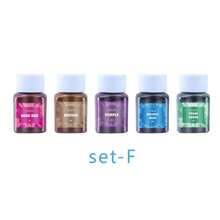 Set de 30ml 5/8 colores de polvo para teñido anudado, adecuado para teñir telas, textiles y ropa, pigmento multifuncional para renovar ropa y manualidades DIY