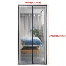 New Magnetic Fly Screen Door Curtain, Full Magnetic Strip, Self-Adhesive, Suitable For Living Room, Bedroom, Prevents Mosquitoes, No Drill Required, Curtain Divider, Summer
