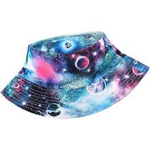 Unisex Reversible Bucket Hat For Beach And Fishing - Galaxy - View 6