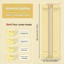 1 pieza Cortador de papel A3, herramienta portátil de corte de fotos, destructora de papel mini, cortador de papel con esquinas redondas, herramientas de corte