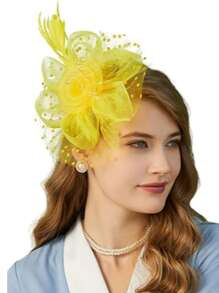 1 buc Fascinator cu pene, petrecere de ceai, elegante, Kentucky Derby, pălării, cutie de pilulă, cocktail, nuntă, mireasă, fascinatoare, bandă de susținere pentru femei și fete, cadou de ziua de naștere de Ziua Mamei, chestii școlare, elegant, toamnă