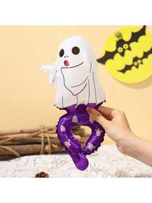 16pcs/Set Dekorasi Pesta Halloween Balon Foil Bentuk Kartun Gelang Tangan, Hantu & Laba-laba Desain Acak - Balon Pergelangan Tangan Halloween - View 8