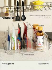 Removable Compartment Storage Box, Desktop Organizer Box, Household Living Room Kitchen Spice/Tea Bag Storage Basket, Divided Organizing Box, Multi-Purpose Storage Box, Suitable For Back To School, Dorms
