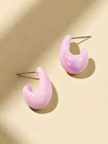 1 Pair Minimalist Luxurious Water Drop Earrings, Suitable For Daily Wear, Made Of Hypoallergenic Stainless Steel, Perfect Gift For Friends