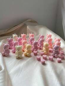 30/20/9/4pcs Cute Mini Bear Smokeless Scented Candle, Perfumed Bedroom, Long-Lasting Household, Female Birthday Gift, DIY Handmade Scented Candle, Ins Home Bedroom Decoration, Hand Gift Scented Candle, Baby Christening Gifts, Christmas Gifts, Luxury Decor, Decorative Candles, Gifts For Women, Wedding Favor Scented Candles, Christmas Gifts For Her - Multicolor - View 7