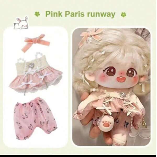 Colección de ropa de muñeca de 20 cm, juegos de atuendos lindos, ropa de muñeca para vestir, regalo del guardarropa de Labu, ideal para amigos y familiares, relleno de canasta de Pascua (solo ropa, muñeca no incluida)