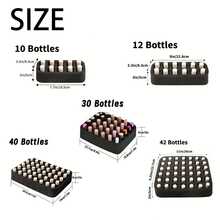 泡沫盒，多功能泡沫收纳盒——可容纳 10/12/30/40/42 个瓶子，美甲收纳盒和储物盒，指甲油瓶收纳工具，非常适合绘画和工艺品收纳。