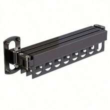 1 件不锈钢折叠衣架 - 抛光表面，壁挂式隐藏式设计，适合阳台和室内使用