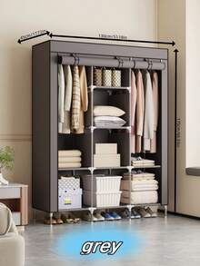 1 件便携式衣柜，大容量简易储物柜，多层卧室收纳架 - 彩色 - 查看 9