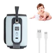 Calentador Mamilas Biberones Portátil Inteligente Con Usb - Celeste - Ver 1