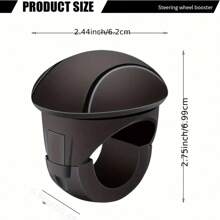 1pc Easy-Grip Silicone Steering Wheel Knob 360° Smooth Rotation One-Hand Operation With Built-In Metal Bearing & Non-Slip Grip