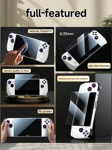 1/2 PCS HD Tempered Glass Screen Protector For Switch NS2/OLED/Lite, ROG Ally/X, Steam Deck Gaming Consoles, Transparent, Anti-Scratch, Easy To Install, Switch Gaming Accessories, A Variety Of Combinations To Choose From, Cost-Effective, Protection For Gaming Consoles,New Year's Christmas Gift For 2026 - Multicolor - View 4