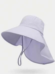 1 Stück Damen Outdoor UPF Sonnenhut mit Pferdeschwanz-Loch, koreanische Mode breite Krempe Visormütze, geeignet für Urlaub, Wandern, Camping, Radfahren, Strand und andere Anlässe