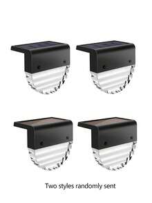 1/2/4/6pcs Outdoor Solar Platform Lights, 7-Color Changing Solar Step Lights, Waterproof Fence Lights Suitable For Yard, Stair, Porch, Pathway, Driveway, Garden Decor, Warm White & Colorful LED Lights - Multicolor - View 11