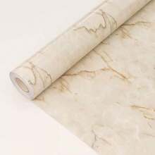 Paper And Wall Self-Adhesive Wallpaper For Bedroom Living Room Decorative Easy To Apply Various Colors - 米色 2米 - 查看 5