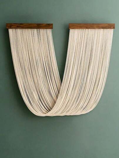 1pc Handmade Woven Tapestry - Beige - Large Wall Art Piece, Suitable For Living Room, Bedroom, Modern Boho Style Home Decor