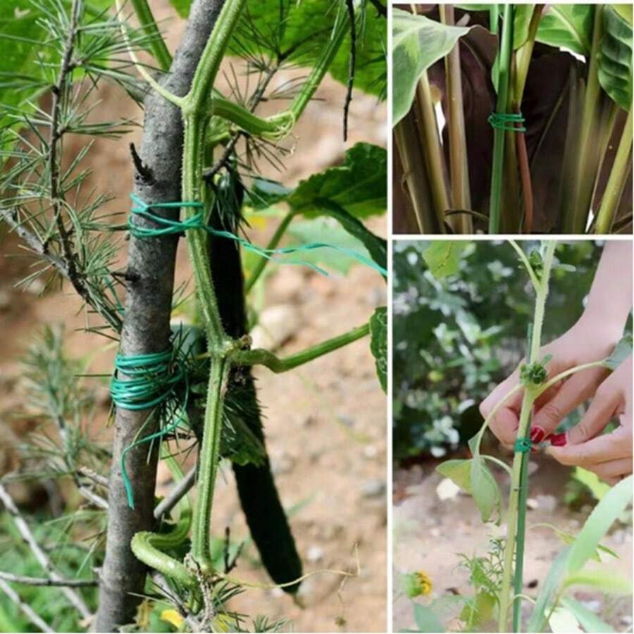 Gardening Ties, Wire, Plastic, Wire, Rose Climbing Plant Fixing Rope, Tie, Wire Support, Flower Tying Tool