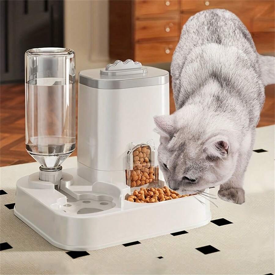 二合一自动喂猫饮水器，全新设计猫狗碗 - 彩色 - 查看 1