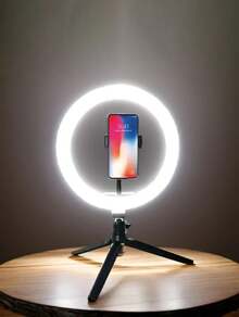 26 cm Anneau lumineux + Trépied Convient pour les selfies et la diffusion en direct, la photographie, lumière portable pour selfie et téléphone