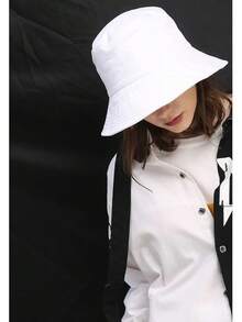 Sombrero de cubo reversible unisex para la playa y la pesca - Blanco - Ver 6