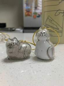 1/6 件透明猫毛纪念品胶囊 - 可爱的猫形纪念容器，带有金色项圈设计，密封的宠物毛皮存储，用于 DIY 纪念吊坠、钥匙扣/包包吊坠，送给爱猫人士和宠物失踪同情的礼物，温馨的设计 - 彩色 - 查看 7