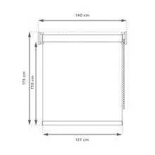 Well Home 純色半透明捲簾 - 灰白色，140 x 175公分（寬 x 長）/布料尺寸 137 x 170公分