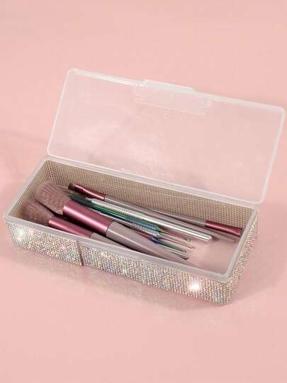 New Rhinestone Nail Art Storage Box, Nail Art Accessories, Nail Diamond Decoration Box, Creative Storage Box