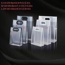 Set de 2 bolsos de mano transparentes de plástico negro + blanco, bolsas de regalo de PVC personalizadas tipo , adecuadas para regalos de boda