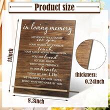 In Loving Memory Wedding Sign Acrylic Memorial Table Sign For Wedding Wooden Decor For Ceremony And Reception(Classic) - 銀色 - 查看 5