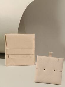 Pochette à bijoux en microfibre haut de gamme - fermeture à pression, cordon coulissant et design à rabat avec organiseur de boucles d'oreilles. Organisateur de rangement pour femmes, essentiels de voyage, fournitures scolaires, dortoir - Multicolore - Voir 13